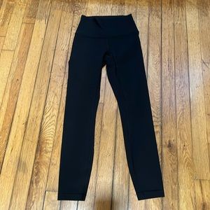 lululemon Wunder under leggings with flywheel logo | size 2 | black